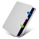 Acrylic 360 Degree Rotation Holder Tablet Leather Case For iPad Pro 12.9 2022/2021/2020/2018(Fog Grey) - 2
