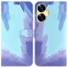 For Realme C55 Watercolor Pattern Flip Leather Phone Case(Winter Snow) - 1