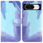 For Google Pixel 8 Watercolor Pattern Flip Leather Phone Case(Winter Snow) - 1