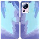For Xiaomi 13 Lite / Civi 2 Watercolor Pattern Flip Leather Phone Case(Winter Snow) - 1
