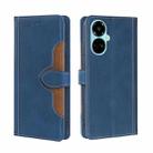 For Tecno Camon 19 / 19 Pro Skin Feel Magnetic Buckle Leather Phone Case(Blue) - 1