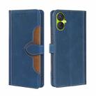 For Tecno Spark 9 Pro Skin Feel Magnetic Buckle Leather Phone Case(Blue) - 1