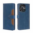 For Tecno Spark 10C Skin Feel Magnetic Buckle Leather Phone Case(Blue) - 1