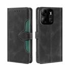 For Tecno Spark GO 2023 / Pop 7/Pop 7 Pro Skin Feel Magnetic Buckle Leather Phone Case(Black) - 1