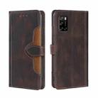 For Rakuten Big S Skin Feel Magnetic Buckle Leather Phone Case(Brown) - 1