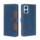 For Blackview A52 Skin Feel Magnetic Buckle Leather Phone Case(Blue) - 1