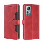 For Blackview A85 Skin Feel Magnetic Buckle Leather Phone Case(Red) - 1