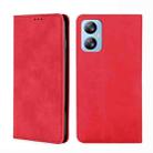 For Blackview A52 Skin Feel Magnetic Horizontal Flip Leather Phone Case(Red) - 1