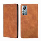 For Blackview A85 Skin Feel Magnetic Horizontal Flip Leather Phone Case(Light Brown) - 1