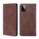 For Motorola Moto G Power 2023 Skin Feel Magnetic Horizontal Flip Leather Phone Case(Dark Brown) - 1