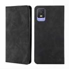 For TCL 403 Skin Feel Magnetic Horizontal Flip Leather Phone Case(Black) - 1