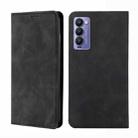 For Tecno Camon 18 / 18 P Skin Feel Magnetic Horizontal Flip Leather Phone Case(Black) - 1