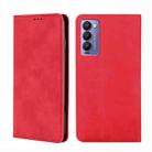 For Tecno Camon 18 / 18 P Skin Feel Magnetic Horizontal Flip Leather Phone Case(Red) - 1