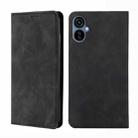 For Tecno Camon 19 Neo Skin Feel Magnetic Horizontal Flip Leather Phone Case(Black) - 1