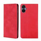 For Tecno Camon 19 Neo Skin Feel Magnetic Horizontal Flip Leather Phone Case(Red) - 1