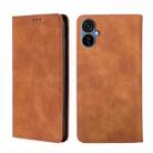 For Tecno Camon 19 Neo Skin Feel Magnetic Horizontal Flip Leather Phone Case(Light Brown) - 1