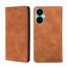 For Tecno Camon 19 / Camon 19 Pro Skin Feel Magnetic Horizontal Flip Leather Phone Case(Light Brown) - 1