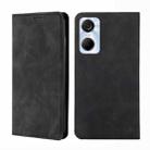 For Tecno Pop 6 Pro Skin Feel Magnetic Horizontal Flip Leather Phone Case(Black) - 1