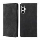 For Tecno Pova 3 Skin Feel Magnetic Horizontal Flip Leather Phone Case(Black) - 1