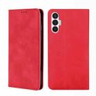 For Tecno Pova 3 Skin Feel Magnetic Horizontal Flip Leather Phone Case(Red) - 1