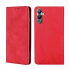 For Tecno Pova 4 Skin Feel Magnetic Horizontal Flip Leather Phone Case(Red) - 1