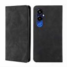 For Tecno Pova 4 Pro Skin Feel Magnetic Horizontal Flip Leather Phone Case(Black) - 1