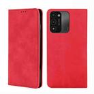 For Tecno Spark 8C Skin Feel Magnetic Horizontal Flip Leather Phone Case(Red) - 1