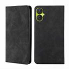 For Tecno Spark 9 Pro Skin Feel Magnetic Horizontal Flip Leather Phone Case(Black) - 1