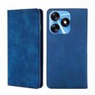 For Tecno Spark 10 4G Skin Feel Magnetic Horizontal Flip Leather Phone Case(Blue) - 1