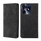 For Tecno Spark 10 Pro Skin Feel Magnetic Horizontal Flip Leather Phone Case(Black) - 1
