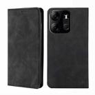 For Tecno Spark Go 2023 / Pop 7 / Pop 7 Pro Skin Feel Magnetic Horizontal Flip Leather Phone Case(Black) - 1