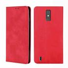 For ZTE Blade A32 Skin Feel Magnetic Horizontal Flip Leather Phone Case(Red) - 1