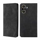 For Huawei Enjoy 60 Skin Feel Magnetic Horizontal Flip Leather Phone Case(Black) - 1