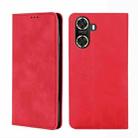 For Huawei Enjoy 60 Skin Feel Magnetic Horizontal Flip Leather Phone Case(Red) - 1