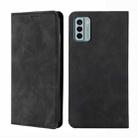 For Nokia G22 Skin Feel Magnetic Horizontal Flip Leather Phone Case(Black) - 1