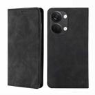 For OnePlus Ace 2V 5G Skin Feel Magnetic Horizontal Flip Leather Phone Case(Black) - 1
