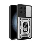 For Honor X8a 4G Sliding Camera Cover Design TPU + PC Phone Case(Silver) - 1