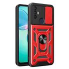 For TCL 30 SE Sliding Camera Cover Design TPU + PC Phone Case(Red) - 1