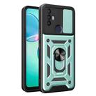 For TCL 30 SE Sliding Camera Cover Design TPU + PC Phone Case(Green) - 1