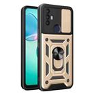 For TCL 30 SE Sliding Camera Cover Design TPU + PC Phone Case(Gold) - 1