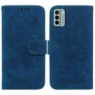 For Nokia G22 Butterfly Rose Embossed Leather Phone Case(Blue) - 1