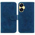 For Realme C55 Butterfly Rose Embossed Leather Phone Case(Blue) - 1