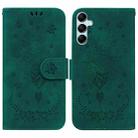 For Samsung Galaxy M14 Butterfly Rose Embossed Leather Phone Case(Green) - 1