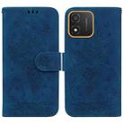 For Honor X5 Butterfly Rose Embossed Leather Phone Case(Blue) - 1