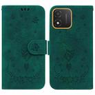 For Honor X5 Butterfly Rose Embossed Leather Phone Case(Green) - 1