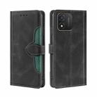 For Honor X5 4G Skin Feel Magnetic Buckle Leather Phone Case(Black) - 1