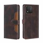 For Honor X5 4G Skin Feel Magnetic Buckle Leather Phone Case(Brown) - 1