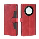For Honor X40 Skin Feel Magnetic Buckle Leather Phone Case(Red) - 1