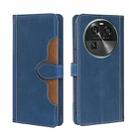 For OPPO Find X6 5G Skin Feel Magnetic Buckle Leather Phone Case(Blue) - 1