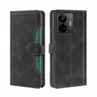 For Realme GT Neo 5 / GT3 / GT Neo 5 240W Skin Feel Magnetic Buckle Leather Phone Case(Black) - 1